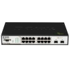 Коммутатор D-Link Switch DGS-3200-16 Управляемый коммутатор 2 уровня с 14 портами 10/100/1000Base-T Gigabit Ethernet + 2 портами 10/100/1000Base-T/SFP