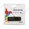 Накопитель USB flash 4ГБ A-DATA "AC702-4G-RBK", черный (USB2.0) 