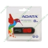 Накопитель USB flash 8ГБ A-DATA "AC008-8G-RKD", черно-красный (USB2.0) 