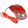 "Мышь" A4Tech "Glaser Mouse X6-999D" оптич., 5кн.+скр., красный, с рисунком (USB) (ret)