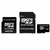 Карта памяти MicroSDHC 4GB Silicon Power Class10 + 2 Adapters (SP004GBSTH010V30)