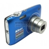 Nikon CoolPix S3100 <Blue> (14.0Mpx, 26-130mm, 5x, F3.2-6.5, JPG, SDXC, 2.7", USB2.0, AV, Li-Ion)
