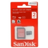 Карта памяти MicroSD 2Gb SanDisk + SD Adapter (SDSDQB-002G-B35)