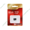 Карта памяти 16ГБ Silicon Power "SP016GBSTH010V10" Micro SecureDigital Card HC Class10 