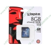 Карта памяти 8ГБ Kingston "SD10G2/8GB" SecureDigital Card HC Class10 