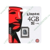 Карта памяти 4ГБ Kingston "SDC4/4GBSP" Micro SecureDigital Card HC Class4 