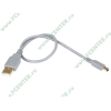Кабель USB2.0 соединительный USB A-miniB Flextron "CU2-AMMB-0.25-01-P1", медь 28+24AWG, позолоченные контакты (0.25м) (oem)