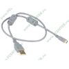 Кабель USB2.0 соединительный USB A-microB Flextron "CU2-AMUM-0.5-01-P1", медь 28+24AWG, позолоченные контакты, с ферритовыми кольцами (0.5м) (oem)