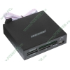 Устройство чтения карт памяти CF/MMC/SDHC/MicroSD/MS/MS Duo Microsonic "CR09SC", в 3.5" отсек, доп. порт USB, черный (USB2.0) (oem)