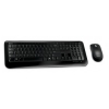 Клавиатура + мышь Microsoft 800 клав:черный мышь:черный USB беспроводная Multimedia (2LF-00012)