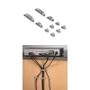 Зажимы для кабеля Easy Clip, 10 шт., 3 вида, пластик, серебристый, Hama     [ObZ] (H-20606)