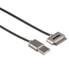 Кабель Aluline для зарядки и передачи данных для Apple iPhone/iPod/iPad, USB 2.0, 1.5 м, серый/черный, Hama     [ObG] (H-108196)
