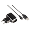 Зарядное устройство для USB-устройств + кабель USB - micro USB(p-p), 100-240В, черный, Hama     [ObG] (H-104826)