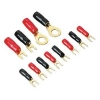 Набор обжимных коннекторов, позолоченные контакты, 12 шт, красный/черный, Hama     [ObR] (H-43899)