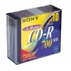 CD-R Sony        700МБ, 80 мин., 48x, 10шт., Slim Case, (10CDQ80SS), записываемый компакт-диск (CDR-S700S)