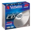 CD-R Verbatim  700МБ, 80 мин., 52x, 10шт., Slim Case, DL+, Crystal, записываемый компакт-диск (VER-43342)