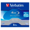 Blu-Ray Verbatim  50Gb, 6x, 1шт., Jewel Case, (43748), записываемый Blu-Ray диск (BD-R50J001/VER6)