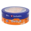 DVD-R Verbatim  4.7Gb, 16x, 25шт., Wagon Wheel, (43730), записываемый DVD диск (DVD-R025WAG/V16)