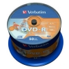 DVD-R Verbatim  4.7Gb, 16x, 50шт., Bulk, Wide Silver Printable, (43645),  записываемый DVD диск (DVD-RB050IP/V16)