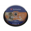 DVD-R Verbatim  4.7Gb, 16x, 10шт., Cake Box, LightScribe, (43643), записываемый DVD диск (DVD-RC010LS/V16)