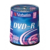 DVD-R Verbatim  4.7Gb, 16x, 100шт., Cake Box, (43549), записываемый DVD диск (DVD-RC100/V16)