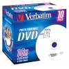 DVD-R Verbatim  4.7Gb, 16x, 10шт., Jewel Case, (43521), Printable, матовая поверхность, записываемый DVD диск (DVD-RJ010P/V16)