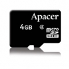 (AP16GMCSH4-RA) Карта памяти Apacer, стандарт microSDHC, 16Gb, class 4, (для мобильных телефонов) без адаптера (SDMicro4-16GB/AP-1)