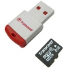 (TS4GUSDHC6-P3) Карта памяти Transcend, стандарт microSDHC класс 6, 4ГБ + картридер RDP3 (SDMicro6-4GB/TR+USB)