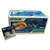 EPSON Комплект картриджей (экономичная упаковка) для AcuLaser C1100. Черный картридж (4000 стр.) и три цветных (CMY) (1500 стр. каждый). (EPLS050268)