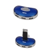 Концентратор Bean, USB 2.0, пассивный, 1:4, синий/серебристый, Hama     [ObC] (H-78485)