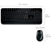 Комплект Microsoft Retail мышь+клавиатура Wireless Desktop 2000 USB (M7J-00012) чёрная (MSKR-WD 2000 U)