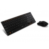 Комплект RAPOO 9060 черные беспроводные мышь (оптическая) и клавиатура (основа из нержавеющей стали) 2.4Ghz (RP_9060)
