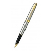 Ручка-роллер Parker Sonnet T527 ESSENTIAL, цвет: St. Steel GT,  стержень: Fblack (S0809130)