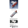 Cолдатский нож с фиксатором лезвия WORK CHAMP / красный (шт.) 0.9064