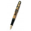 Ручка перьевая. Africa. Корпус смола, цвет желтый с черным,отделка позолота,перо 18кт (AU-525)