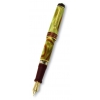 Ручка перьевая. Asia. Корпус смола, цвет зелено-желтый, отделка позолота, перо 18кт,на колп. Нефрит (AU-533)