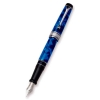 Ручка перьевая. Optima. Корпус синяя смола, отделка хром, перо 14кт, родированное (AU-996/CВA)
