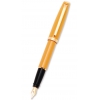 Ручка перьевая. Style. Корпус смола, цвет желтый, отделка позолота, перо позолота. (AU-Е12/S)