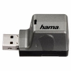 Концентратор USB 2.0 1:2+устройство считывания карт памяти microSD, серебристый, Hama     [ObC] (H-39677)