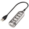 Концентратор USB 2.0, пассивный, 1:4, серебристый, Hama     [ObC] (H-39690)