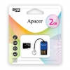 (AP2GMCSDR1-R) Карта памяти Apacer, стандарт microSD, 2ГБ (для мобильных телефонов) + кард- ридер (SDMicro-2GB/AP+R)