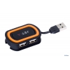 USB-Хаб Jet.A JA-UH9 Quattra ( 4 порта USB 2.0, прорезиненный корпус)