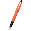 Ручка перьевая. Ipsilon. Корпус матовая смола, оранжевая, отделка -черный лак,хром,перо- сталь. (AU-В10/О)