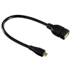 Адаптер USB 2.0 micro B-A (m-f), 0.15 м, позолоченные контакты, черный, Hama     [ObG] (H-115911)