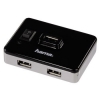 Концентратор USB 2.0 1:4 + блок питания, 5Гбит/сек, информационный индикатор, функция энергосбережения On/Off Switch , черный,  Hama     [OhC] (H-54570)