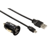 Зарядное устройство Dual Piccolino, автомобильное,  USB/microUSB для Samsung, Hama     [ObG] (H-115938)