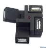 Концентратор USB 2.0 HUB ORIENT KE-410, 4 Port, с выдвигающимися USB портами + USB кабель-удлинитель 0.6м, ret