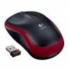 Мышь Logitech wireless mouse M185 Red WER черная с красной вставкой беспроводная (910-002237) EU