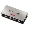 Концентратор Premium Silver USB 2.0 1:7 + блок питания, серебристый/серый, Hama     [ObC] (H-39834)