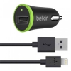 Автомобильное зарядное устройство Belkin 2.1A + Lightning cable черный (F8J078bt04-BLK)
